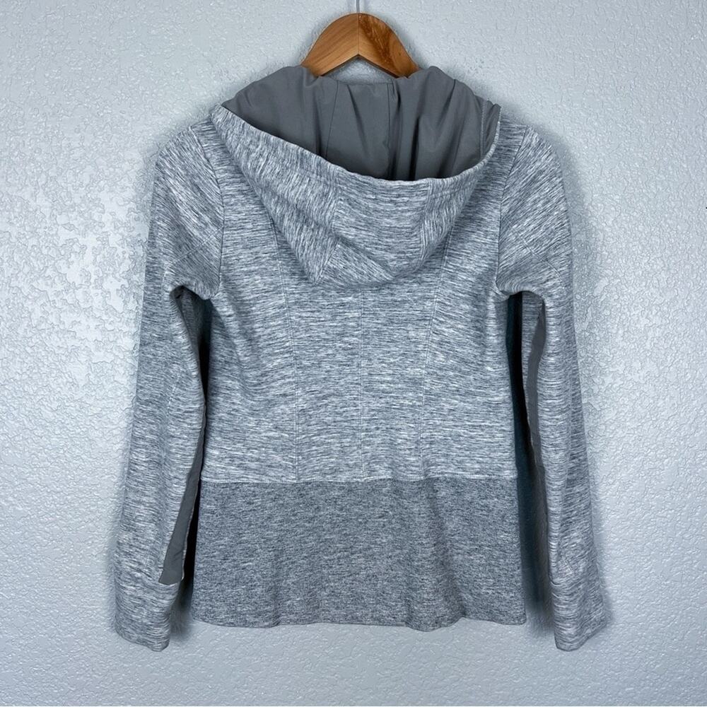 Athleta Fitted Victory Hoodie Heather Gray XS Active Outdoor Yoga Casual Grey - Picture 7 of 13
